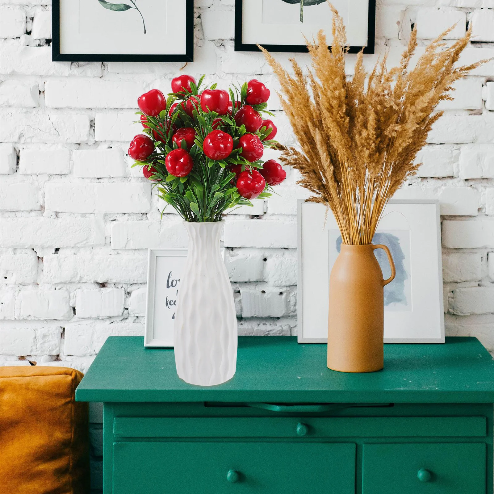 

2Pcs Artificial Branches Bright Color Realistic Visual Experience Home Party Wedding Decor Artificial Tree Stem