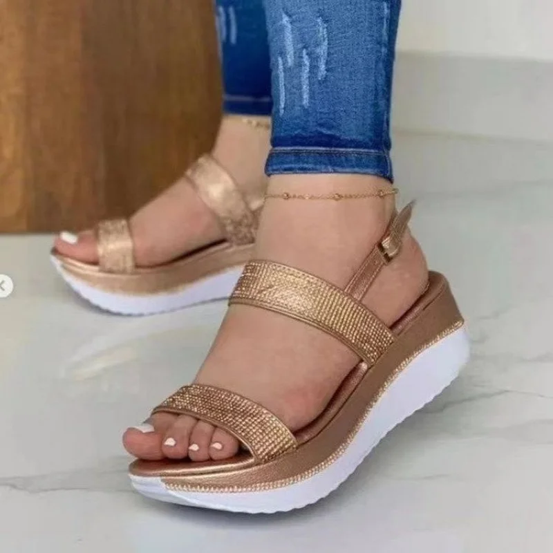 

2023 New Summer Women's Fashion All-match Wedge Heel Women's Casual Open-toed Sandals Roman Platform Women's Shoes Women Shoes