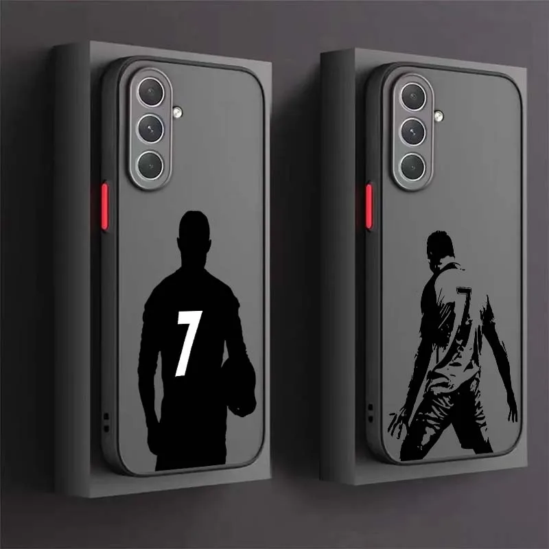 Football Stars No.7 Cool Art Phone Case For Samsung Galaxy S26 S25 S24 S23 S22 S21 S20 Ultra Plus FE 5G Frosted Translucent