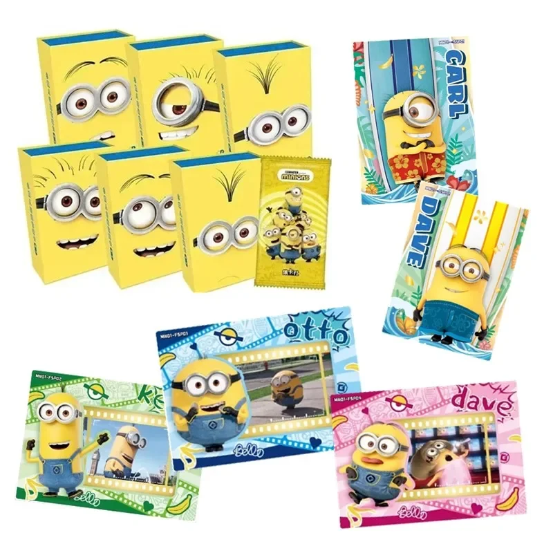 Card Fun Minion Card Minions Cards Cartoon Movie Peripheral Rare Collection Card Blind Box Mark Phil Jerry Children's Toy Gifts