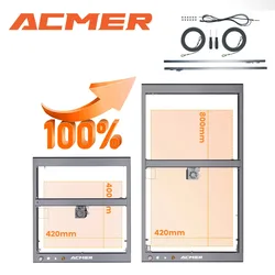 ACMER P2 33W Laser Engraver Upgrade Kit Frame DIY Laser Engraving Aluminum Profile Frame 420*800mm Expansion Kit