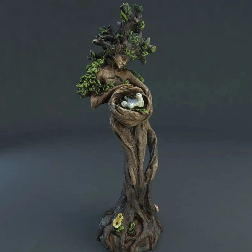 

New Natural Forest Goddess Bird Statue Resin Ornament Desktop Decoration Personalized Creative Garden Ornament Wholesale