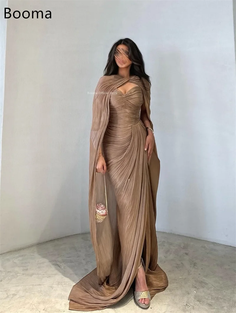 Booma Meerjungfrau, seitlich geteilt, glänzend, für Damen, Abschlussball, formelle Kleider für Damen, Falten-Abendkleid, ärmellos, einfach, individuell gestaltet, 2025,