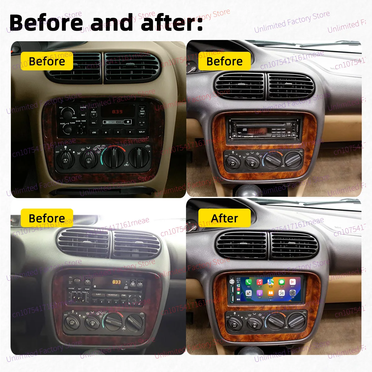 Wireless CarPlay Android Car Stereo 6.86