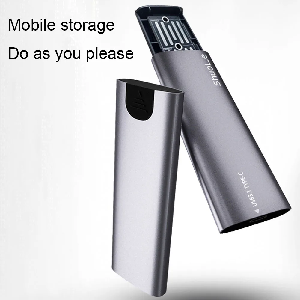 ฮาร์ดไดรฟ์ภายนอกความเร็วสูง M.2 NVMe NGFF เคส SSD ภายนอกพิมพ์ USB3.1กล่อง SSD แบบพกพา Gen2กล่องฮาร์ดดิสก์10gbps