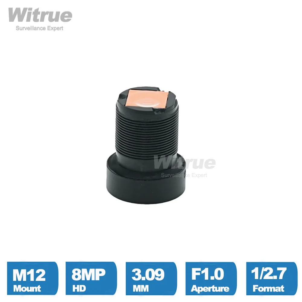 Witrue HD Lens 8MP 3.09MM M12*P0.5 F1.0 1/2.7