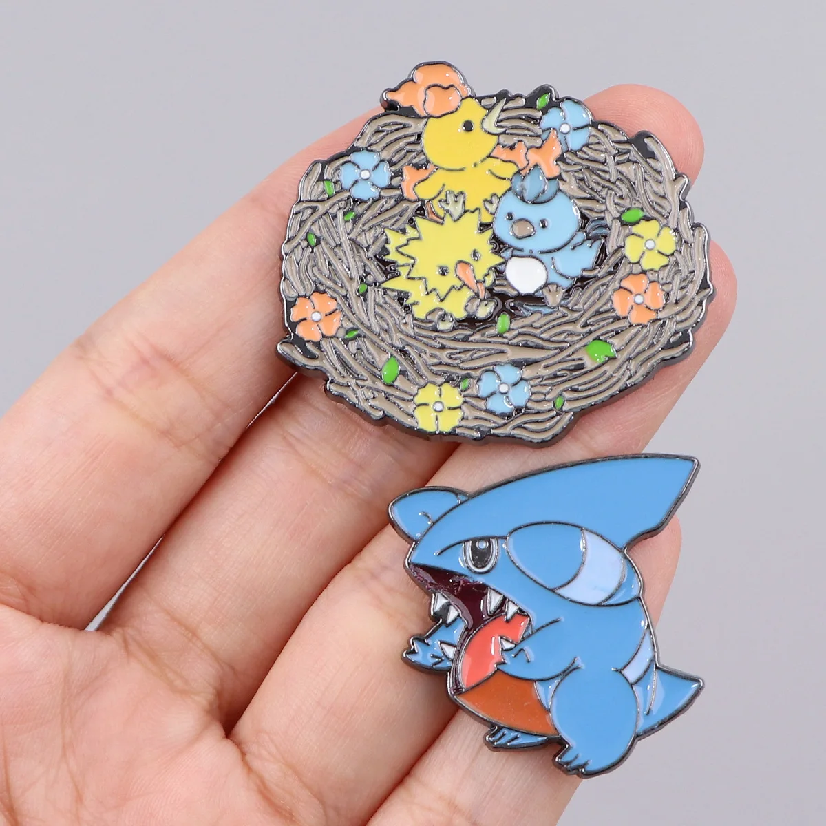 Pokemon Pikachu Rocket Team Magmar Metal Brooch Clothing Pin Bag Chest Bag Badge Kids Toys Anime Accessories Birthday Gifts