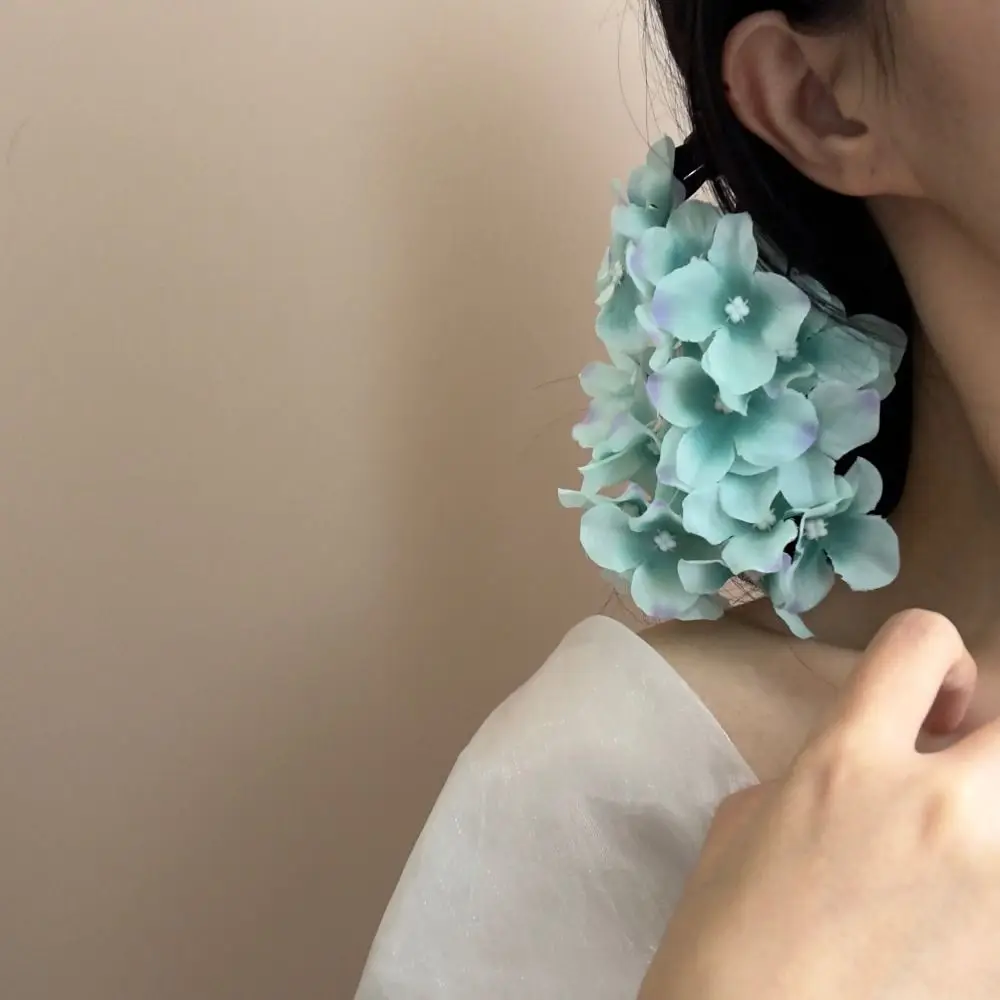 

Seaside Vacation Style Simulation Flower Hair Stick Chinese Style Hair Chopstick Blue Camellia Hairpin Hanfu Headwear