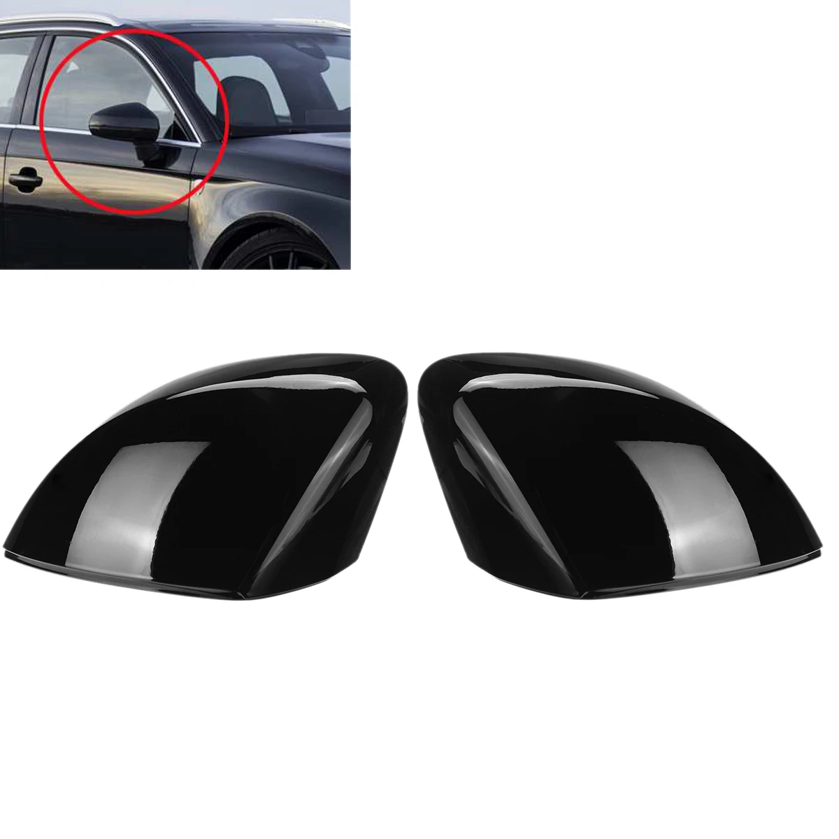 

Car Rearview Mirror Cover Replacement Side Mirror Cover For-Audi A3 S3 RS3 2013 2014 2015 2016 2017 2018