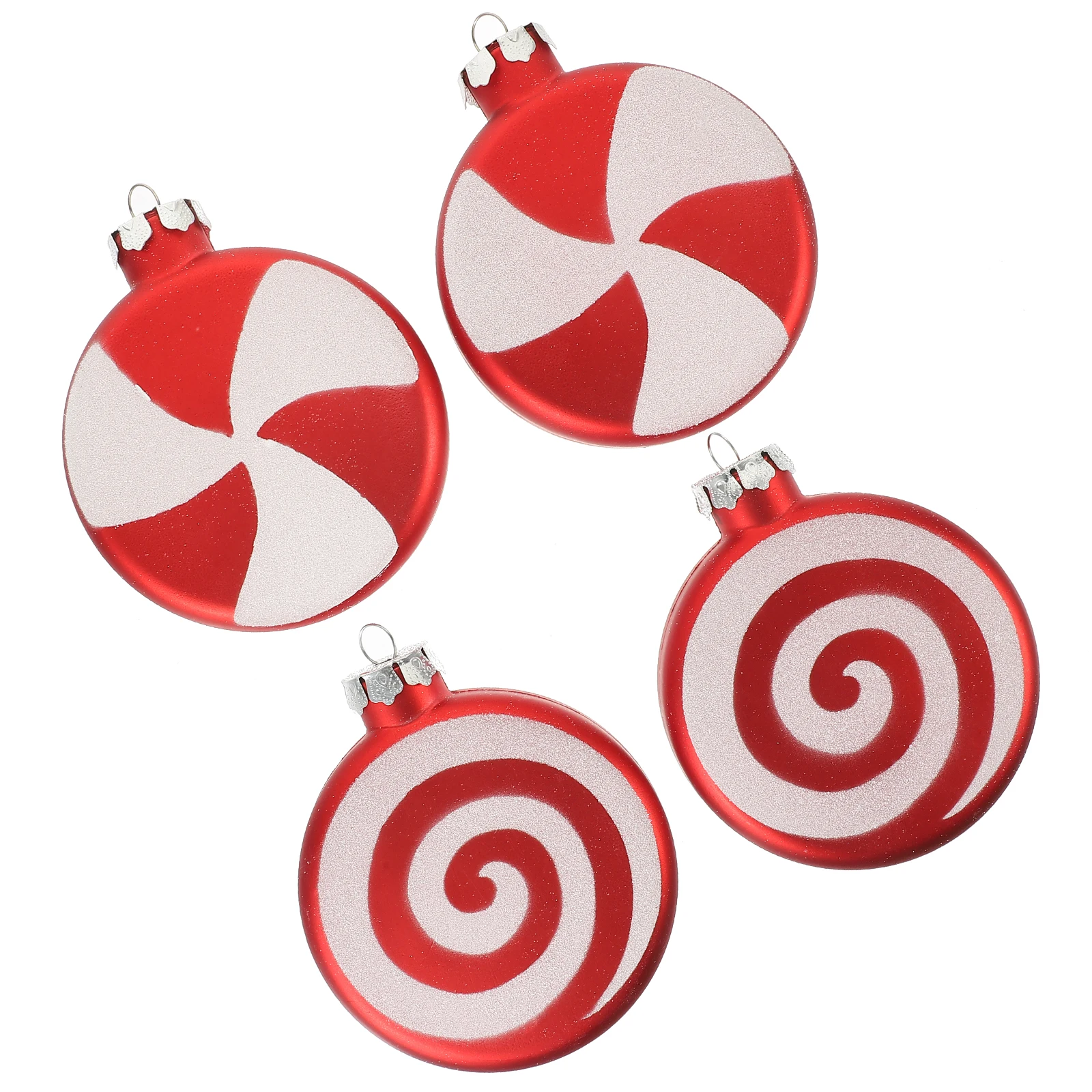 

4Pcs Premium Christmas Tree Decor Pendants Stylish Round Hanging Ornaments for Seasonal Party Wedding Decoration Use
