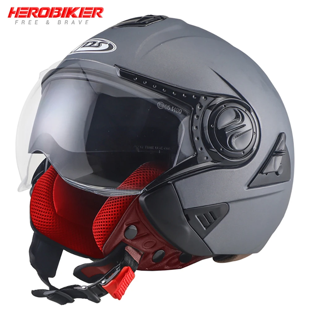 

Motorcycle Helmet Open Face Helmets Casco Moto Double Lens Biker Motorbike Racing Off-road Helmet Four Seasons Capacete Moto