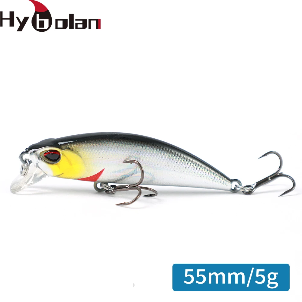 HYBOLAN Fishing Minnow Lures Wobbling Crankbait Artificial Baits Hard Bait 55mm5g For Bass Perch Pike Trout Pesca High Quality