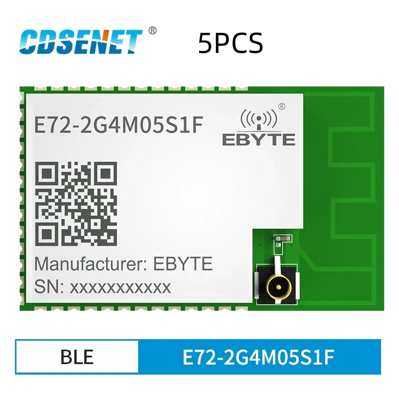 

5PCS CC2652 MODULE CC2652RB 2.4GHz ZigBee 3.0 Thread BLE 5dBm CDSENET E72-2G4M05S1F PCB/ Multiprotocol Blue-tooth Module RF