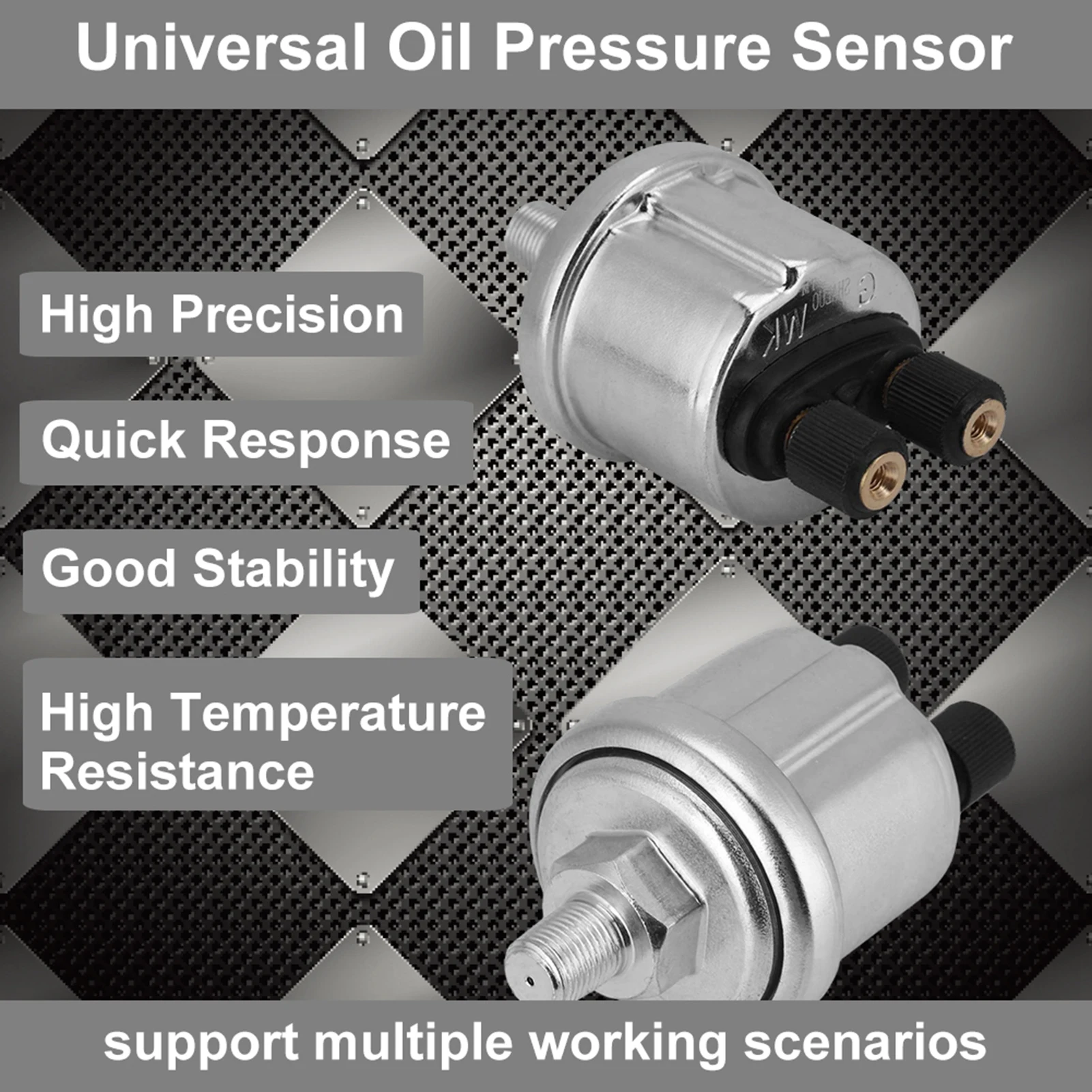 Oil Pressure Sensor 0 to 10  1/8NPT for Diesel Generator Generator Oil Pressure Sensor
