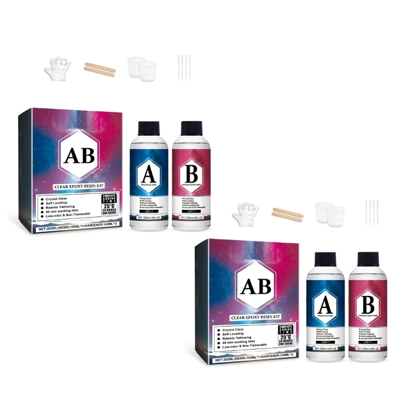 

6.76OZ Epoxy Resin Clear with Accessories for Jewelry Making, Art Resin, 601D