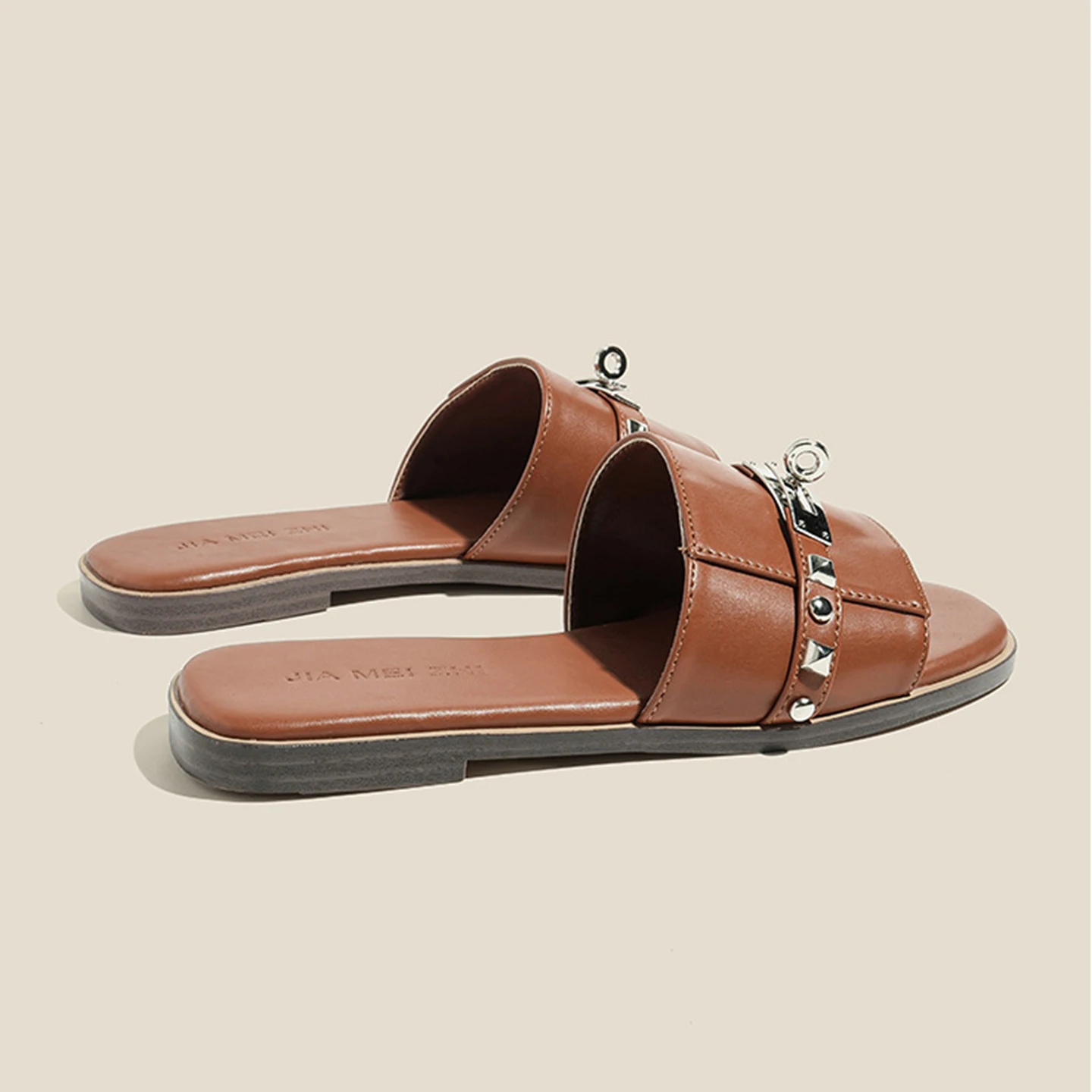 

Womens slippers classic French-style daily breathable anti-slip soft-soled rage travel seaside flat shoes sandals plus size