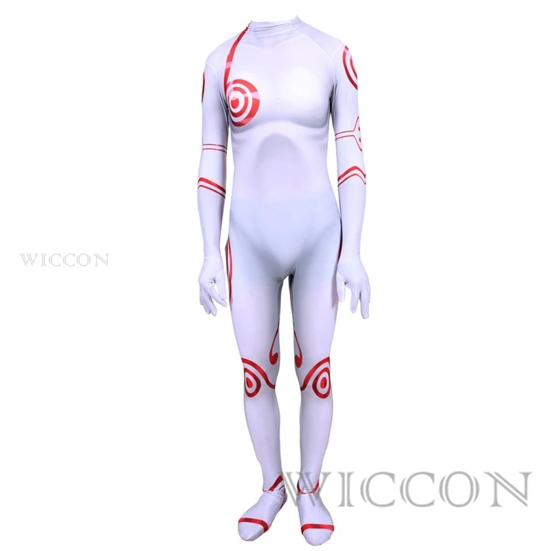 ชุดบอดี้สูทวันฮาโลวีนสำหรับเด็กผู้ใหญ่ลายอนิเมะชุดคอสเพลย์ผู้หญิงเดดแมนวันเดอร์แลนด์ชิโร่