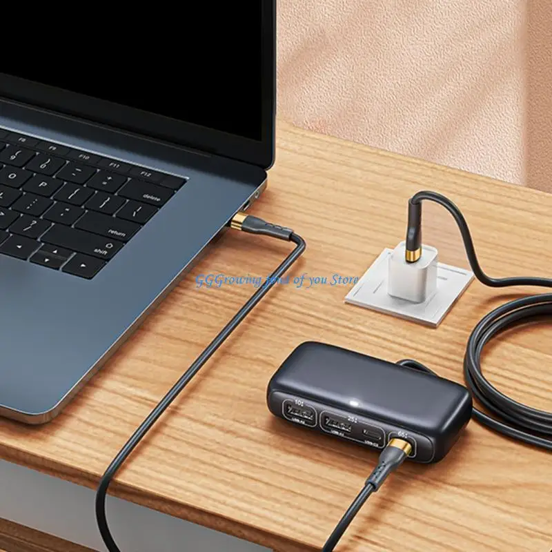 H9EB Portable Type C Hub 65W For Laptop Smartphone And Peripherals Devices