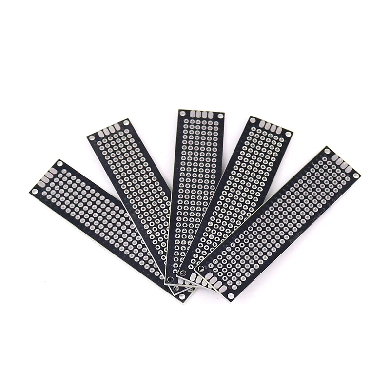 10PCS Blue 2x8cm Double Side Prototype DIY Universal Printed Circuit PCB Board Protoboard PCB Kit Breadboard Set