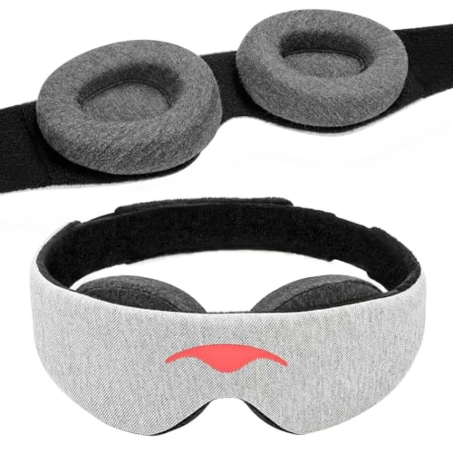 

Mask - Maximum Light Blocking Sleep Mask for Deep Sleep, Adjustable with Detachable Eye Cups, Zero Eye Pressure for Back Belly