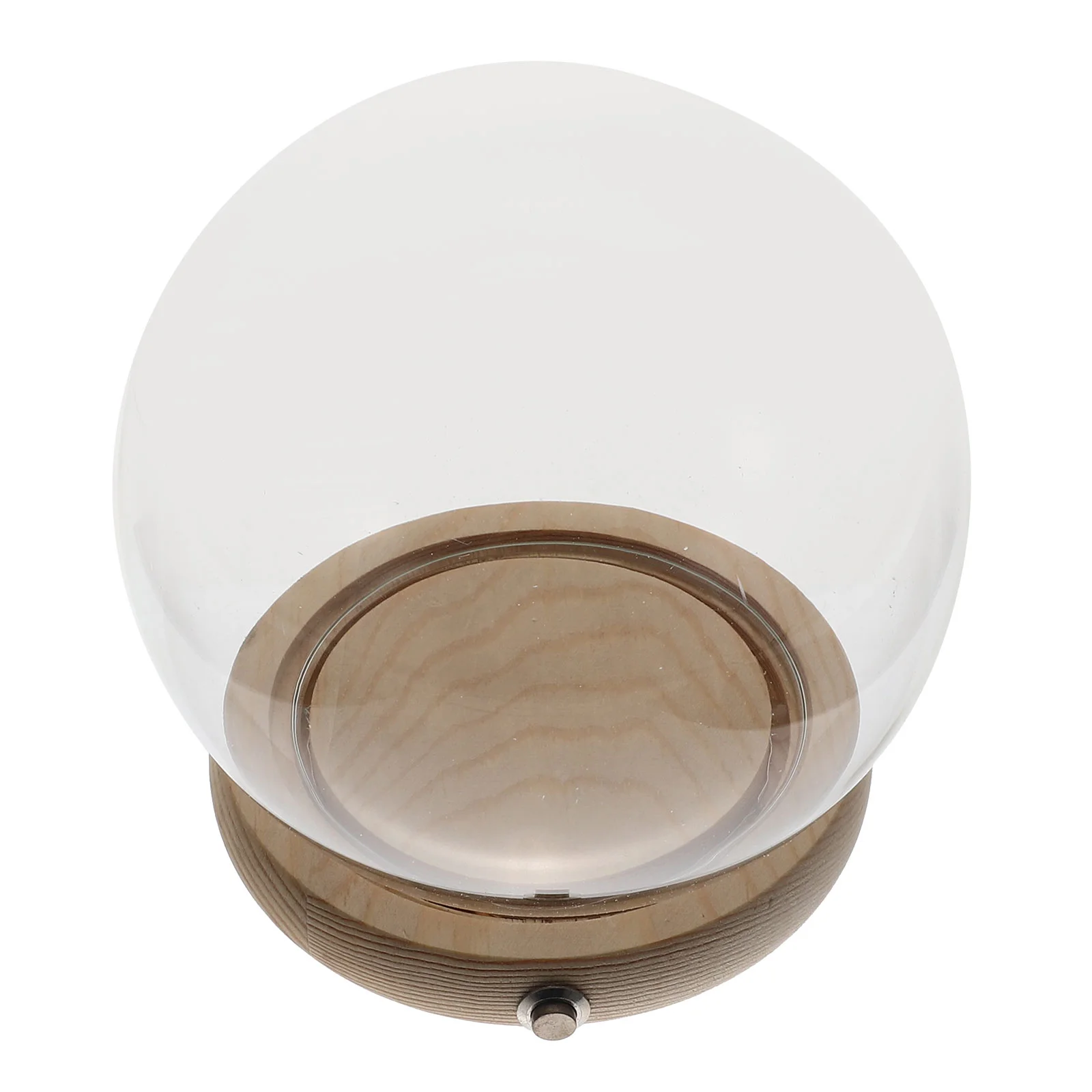 

Wooden Base Glass Dome 15cm Transparent Dustproof Display Case for Eternal Flowers Decor Figurines Home Decor