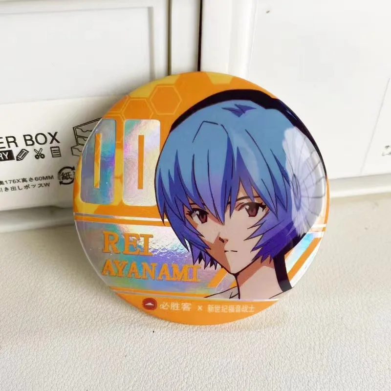 Anime EVA Ayanami Rei Asuka Q-version kawaii Action Figures Cartoon brooch Alloy badge Pin accessories toys gifts