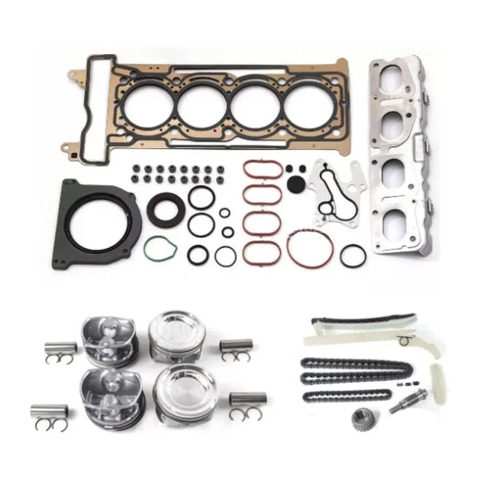 Engine Parts Cylinder Head Gasket Set Piston Set Timing Chain Kit Fit 2.0 T L4 Gas M274 For Mercedes Benz A238 S213 C253 2.0T