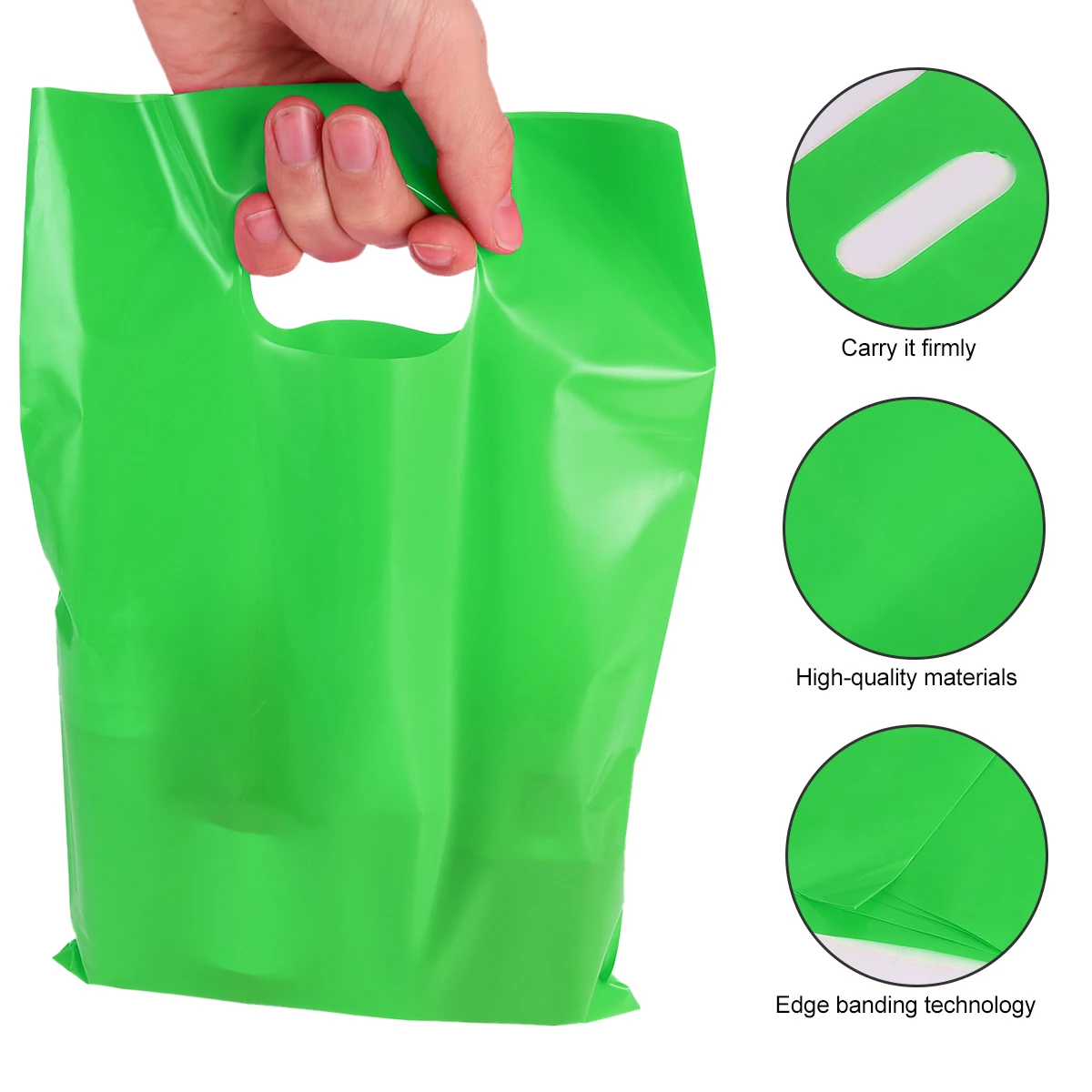 

100pcs Plastic Tote Bags Food Storage Gift Home Party Birthday Presents Lightweight Durable Safe Practical Candy Pouch Makeup