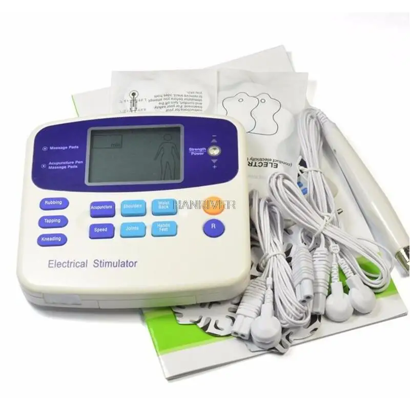 인기 판매 듀얼 TENS 기계 디지털 마사지 + 침술 펜 바디 마사지기 마사지 기구 바디 마사지기