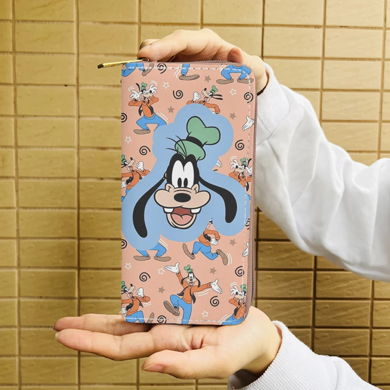 Disney Pluto Goofy W5999 Anime Briefcases Wallet Cartoon Zipper Coin Bag Casual Purses Card Storage Handbag Gift