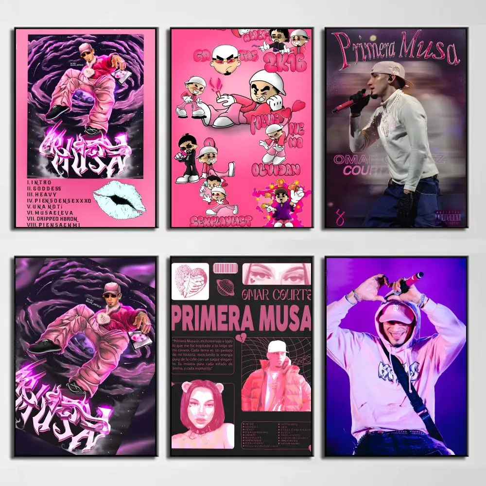 Modern Music Artist O-Omar Courtz Primera Musa Poster Wall Decor for Young Collectors, Indoor and Outdoor Decor