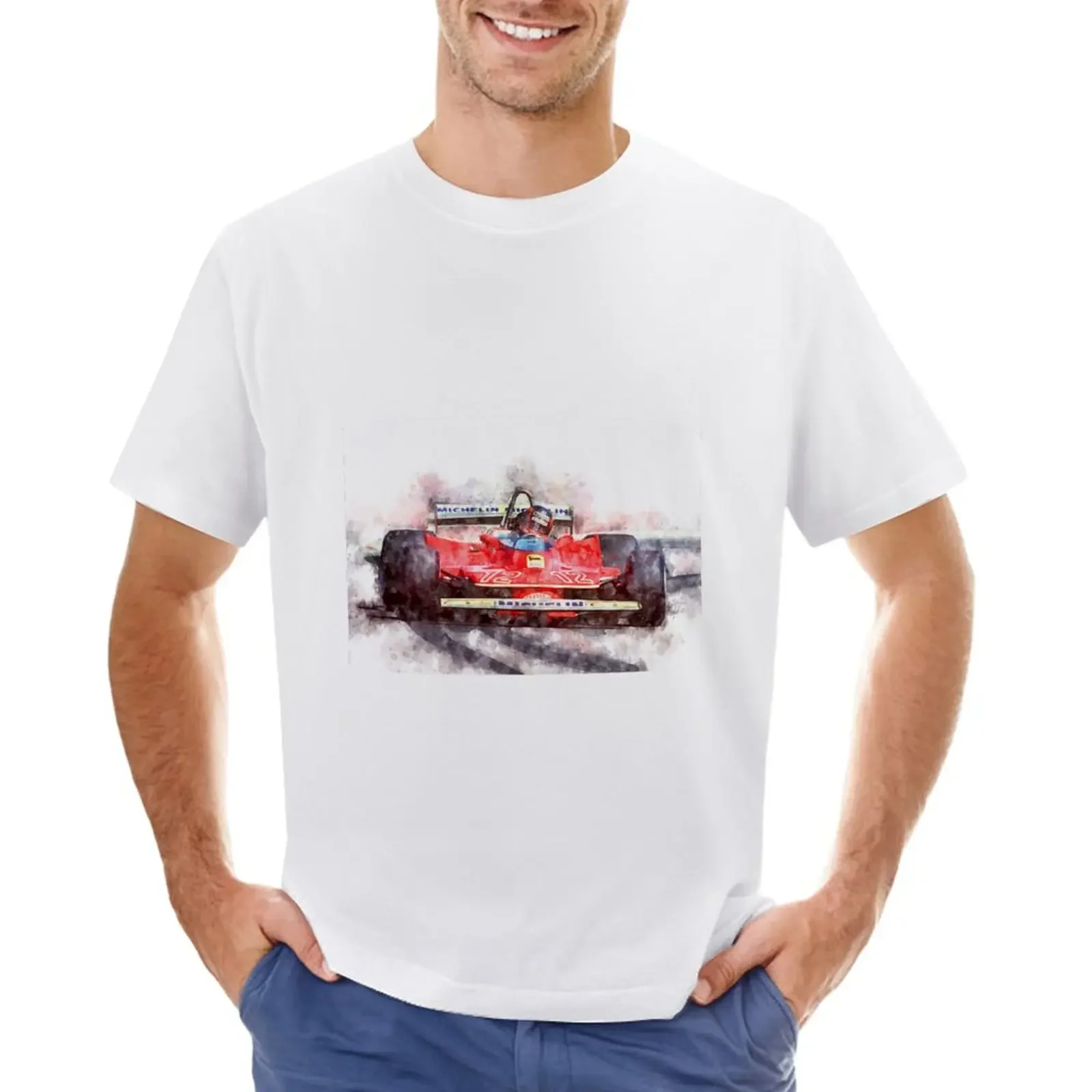 

Gilles Villeneuve F1 T-Shirt aesthetic clothes summer tops oversizeds quick drying designer t shirt men