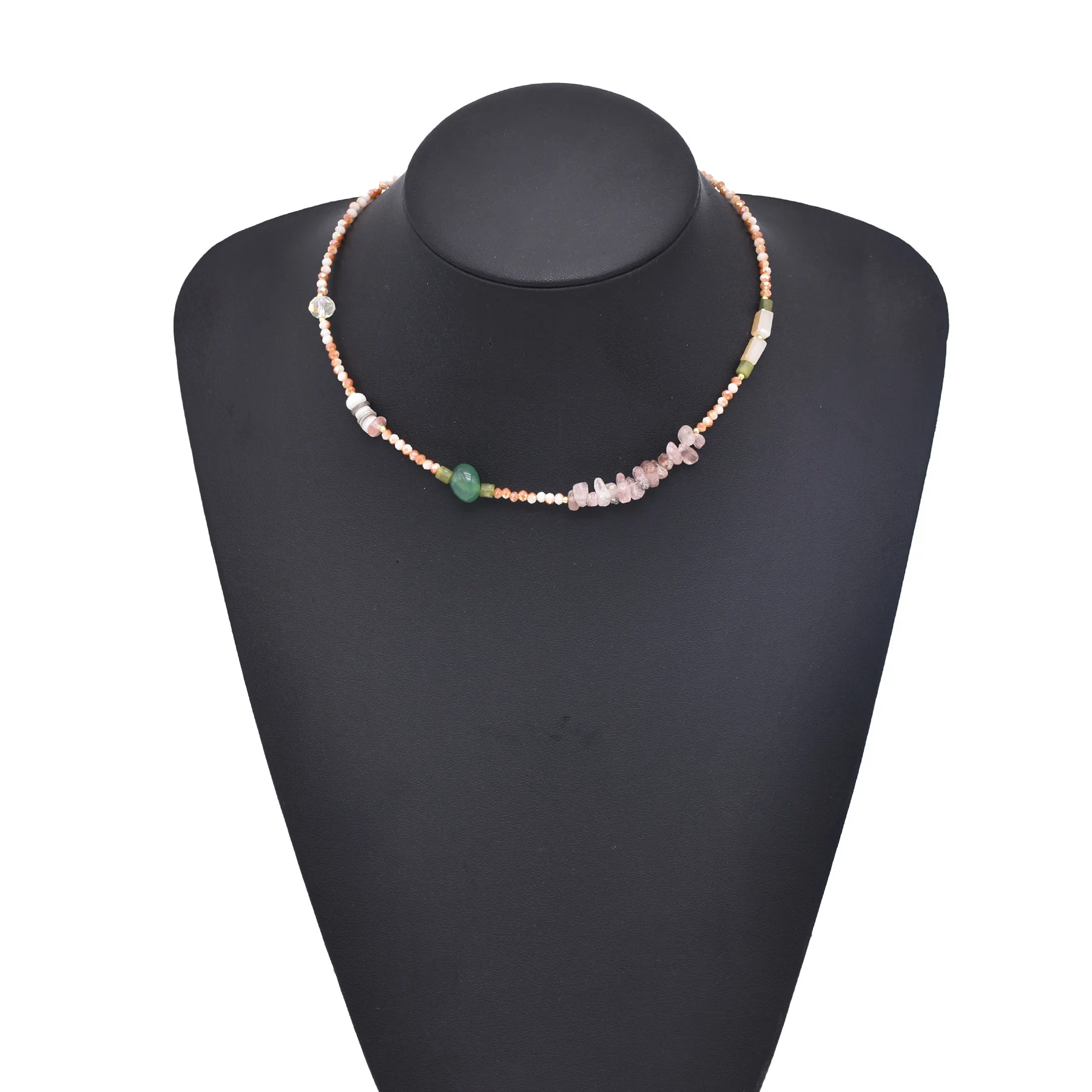 Simple Seed Beads Choker Necklace Women Collar Charm Handmade Bohemia Female Baroque Pearls  Jewelry Crystal Pendant Accessory