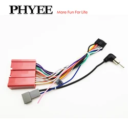 Wiring Harness Adapter 16 Pin Plug to 24 Pin Connector Radio Antenna Jack Car Android Head Unit Cable for Mazda 3 BK 6 GG1 5