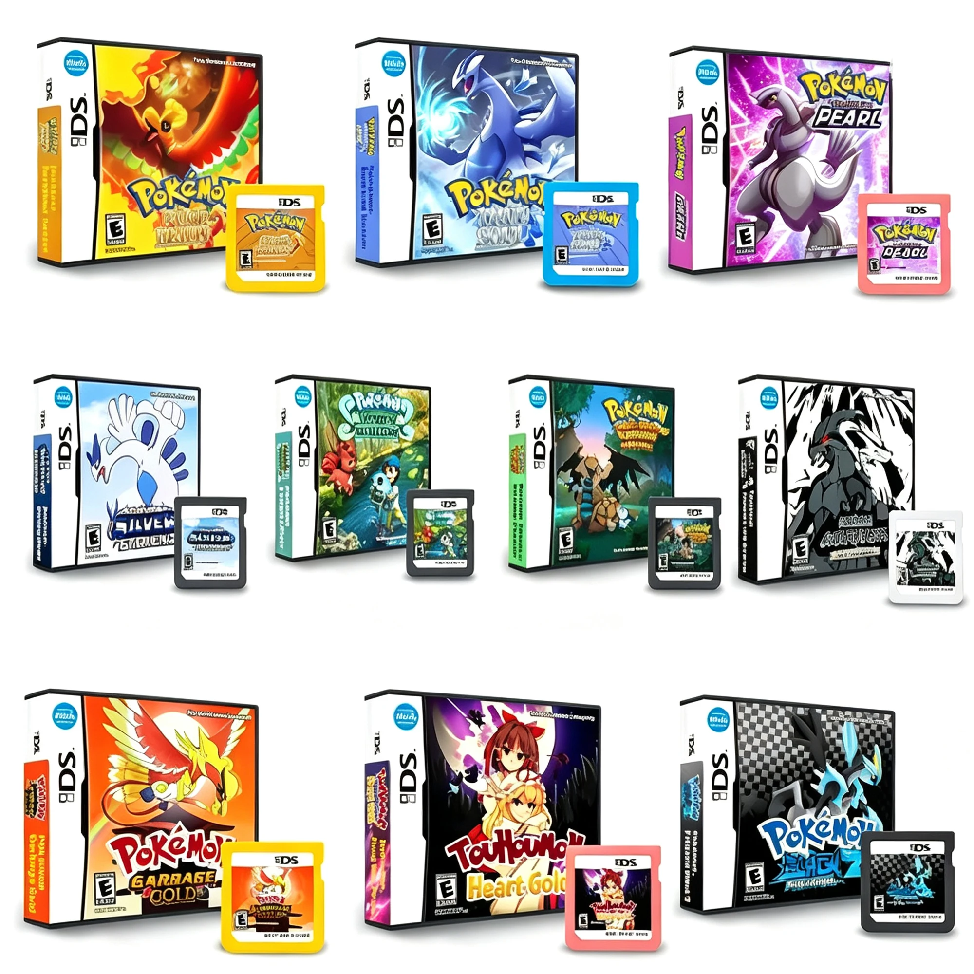 Pokemon. NDS Game Card 3DS 2DS DS Card Silver Garbage Gold Legacy Edition Game Card Touhoumon Heart Gold Gifts