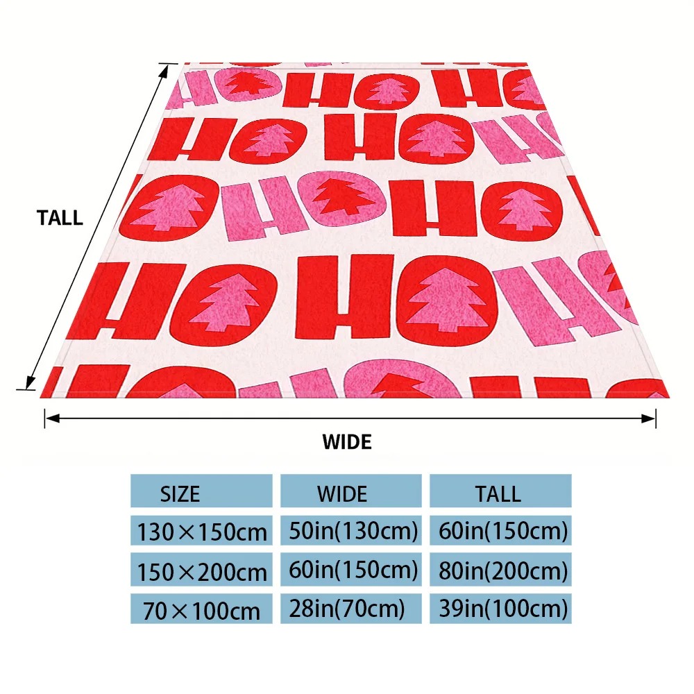 Xmas HO Trees Warm And Soft Halloween And Christmas Sofa Decoration Gift With Flannel Blanket