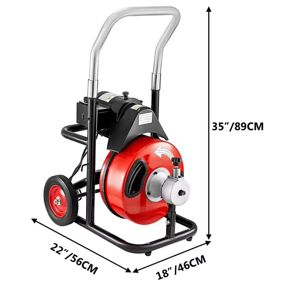 Commercial electric sewage drainage cleaning machine, 550w, heavy    , snake plumbing machine