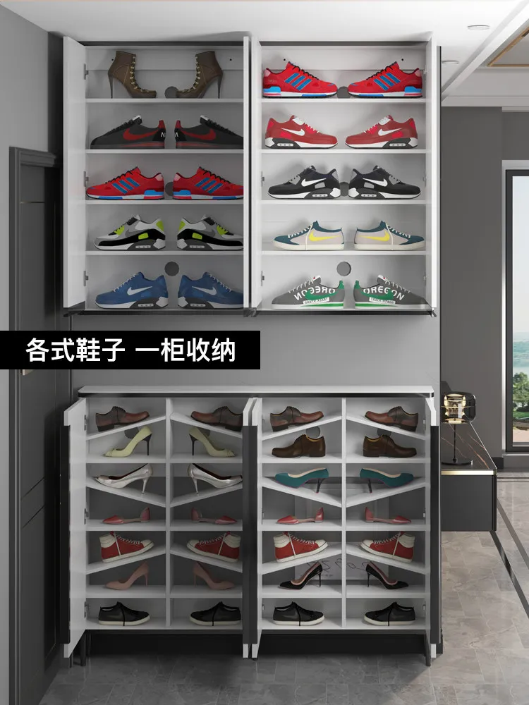 Cx ultra-thin shoe cabinet enters the door to the top, and the household door is integrally  small apartment shoe cabinet