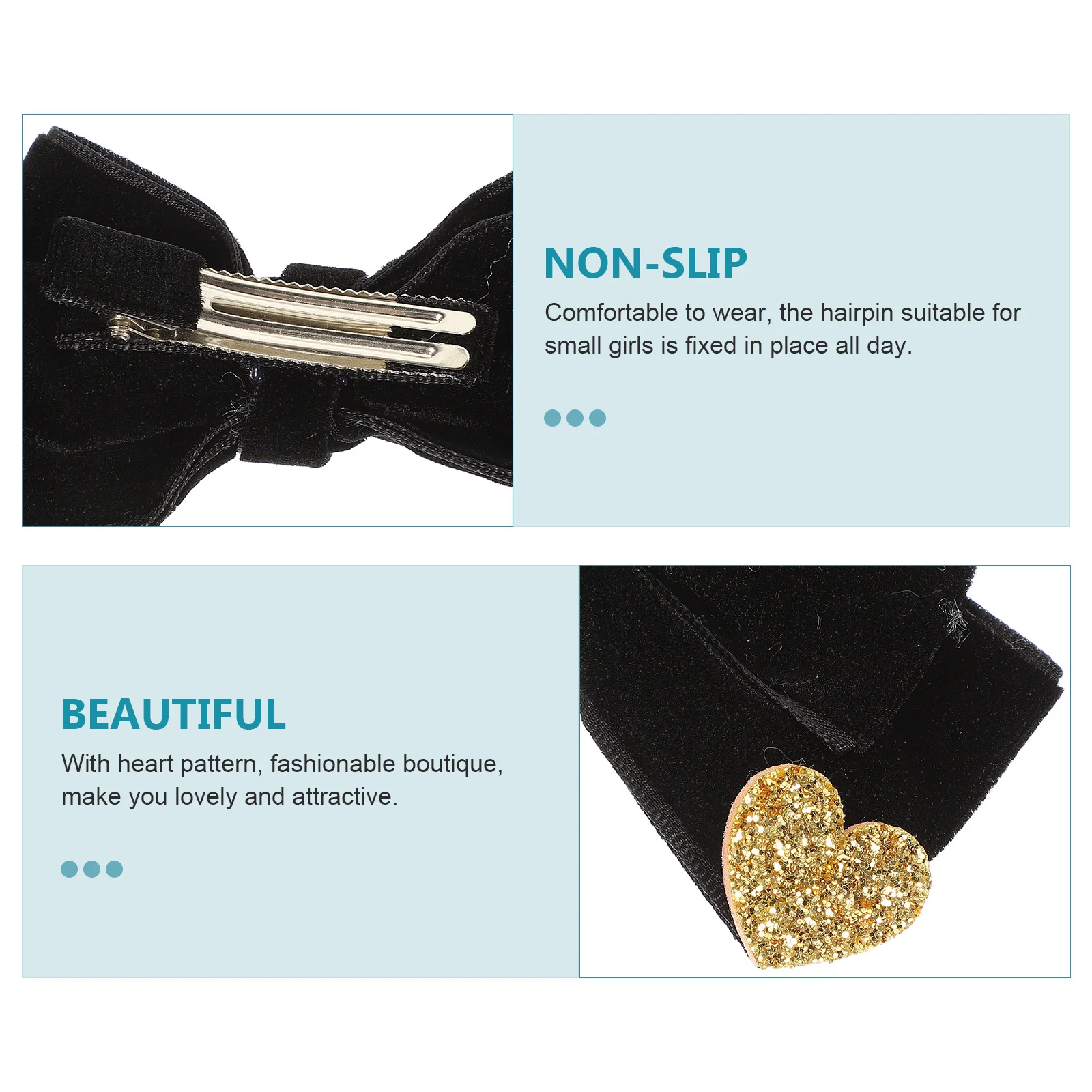 

2pcs Bow For Girls Velour Bowknot Barrettes Baby Bows Toddler Accessories Little Girl Hair Accessories Hair Bows For Girls