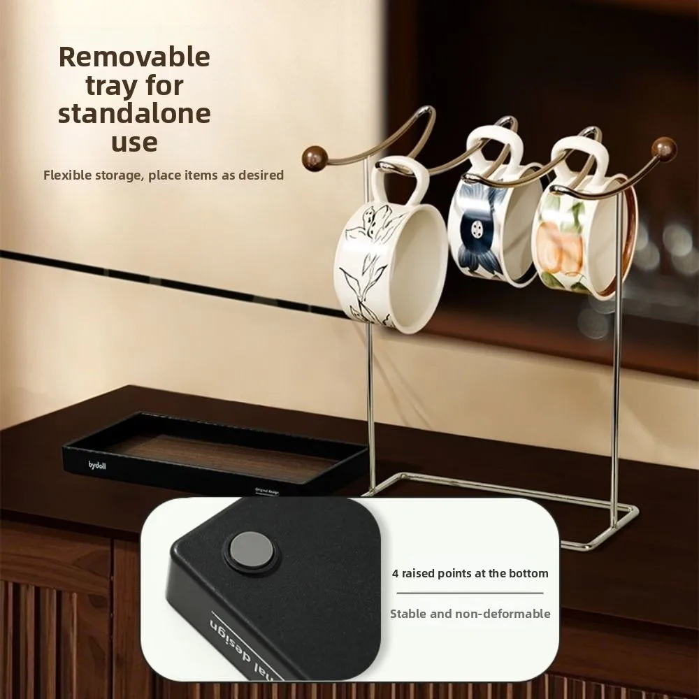 

Винтажная подставка для кофейных чашек, элегантный сухой быстро держатель для хранения бокалов, нескользящая полка для демонстрации ювелирных изделий из нержавеющей стали, барный органайзер