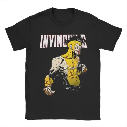 Invincible Hero Manga, recién llegados, camisetas para hombres y mujeres, camiseta 100% de algodón, ropa
