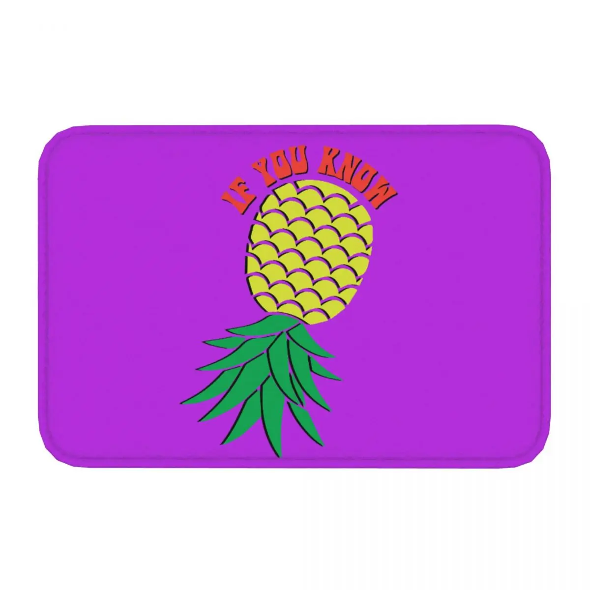 Pineapple Swinger Front Door Mat Anti-Slip Indoor Quick Dry Doormat Floor Bath Entrance Rug Carpet