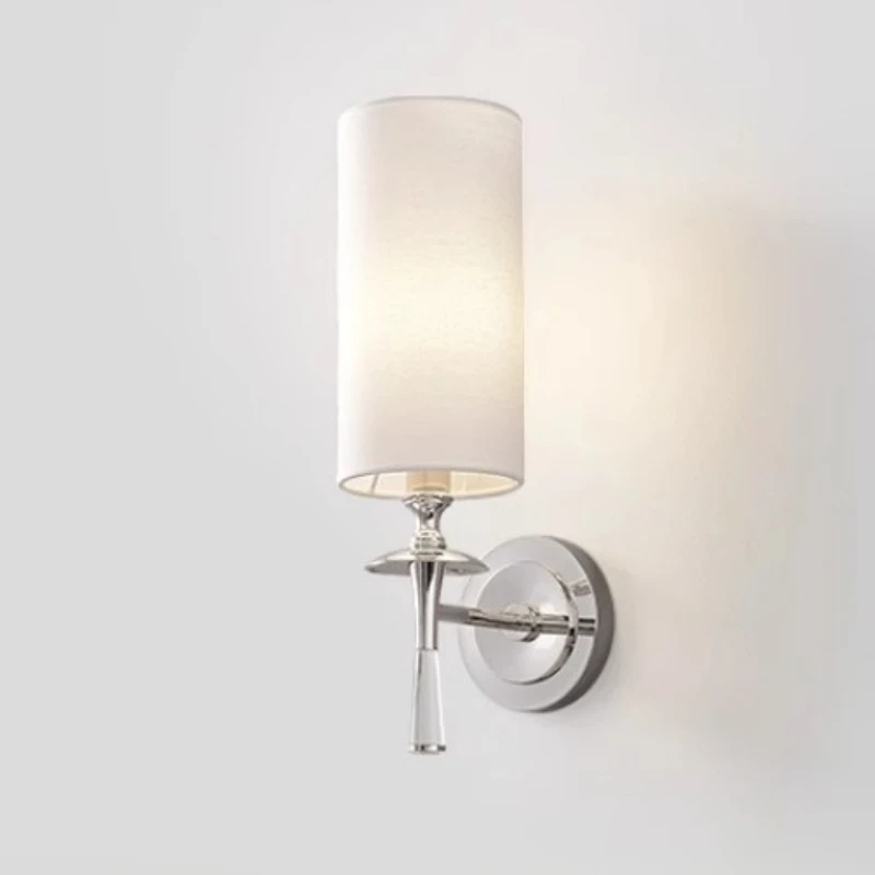 

Japanese Style Minimalist Bedside Wall Lamps LED Cloth Art Copper Wall Light Bedroom Study Living Room Homestay Decor Luminaries