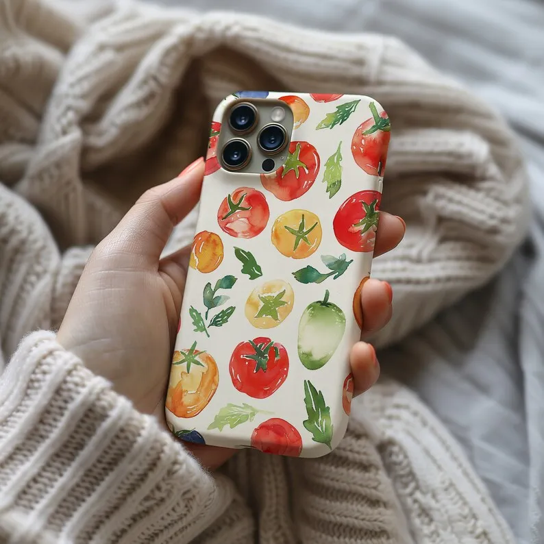 

Luxury vegetable designPhone Case for iPhone 17 16 15 14 13 12 11 7 8 Air Pro Max Plus Luxury Double-layer Back Cover