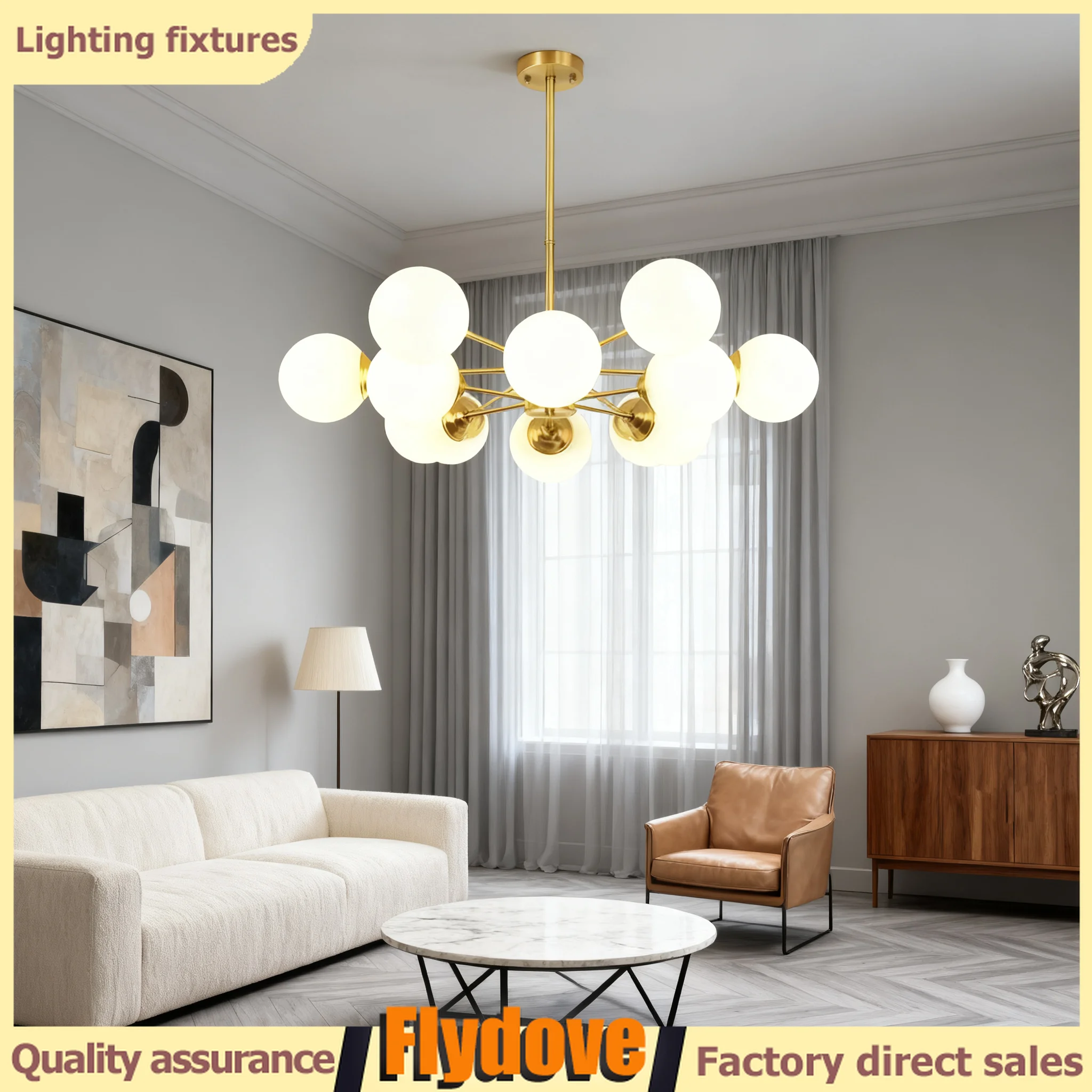 

Nordic Glass Ball Restaurant Art Pendant Modern LED Pendant Living Room Bedroom Bar Coffee Shop Lighting Decoration Fixtures