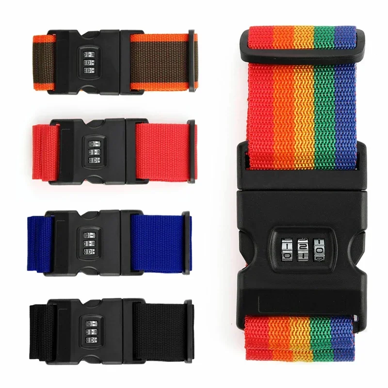 

Anti-theft Travel Luggage Strap Adjustable Password Lock Packing Belt Baggage Secure Lock Luggage Bundling Suitcase Accessories