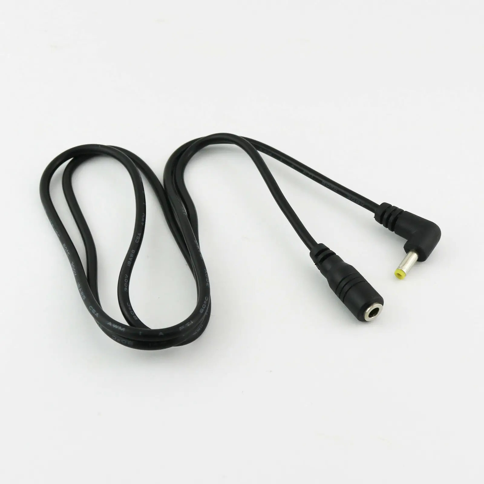 1 buah kabel konverter konektor adaptor ekstensi sudut kanan ke perempuan laki-laki 4.0mm x 1.7mm daya DC 1m Untuk kamera konsol Game