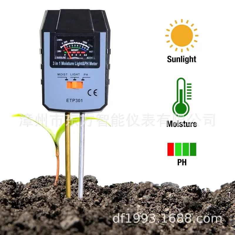Digital Soil pH Meter for Plants Flowers Garden Pots with Moisture Nutrient and Hygrometer Sensor Measurement Tool