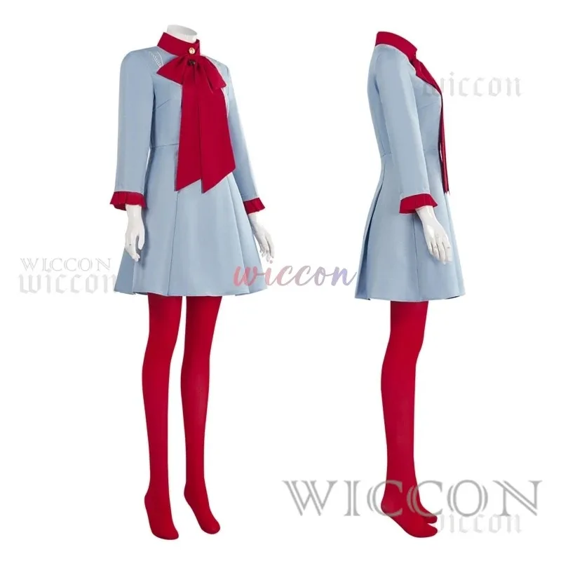 

asdh8@Movie Die With A Smile Lady Cowboy Mars Cosplay Costume Gaga Blue Fancy Dress Halloween Party Outfit for Man Woman Accesso