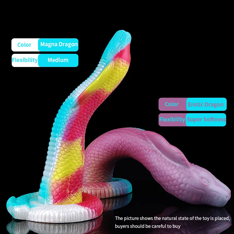 YOCY Realistic Cobra Snake Monster Dildo Giant Fantasy Butt Plug Soft Silicone Anal Fetish Sex Toy For Men With Suction Cup